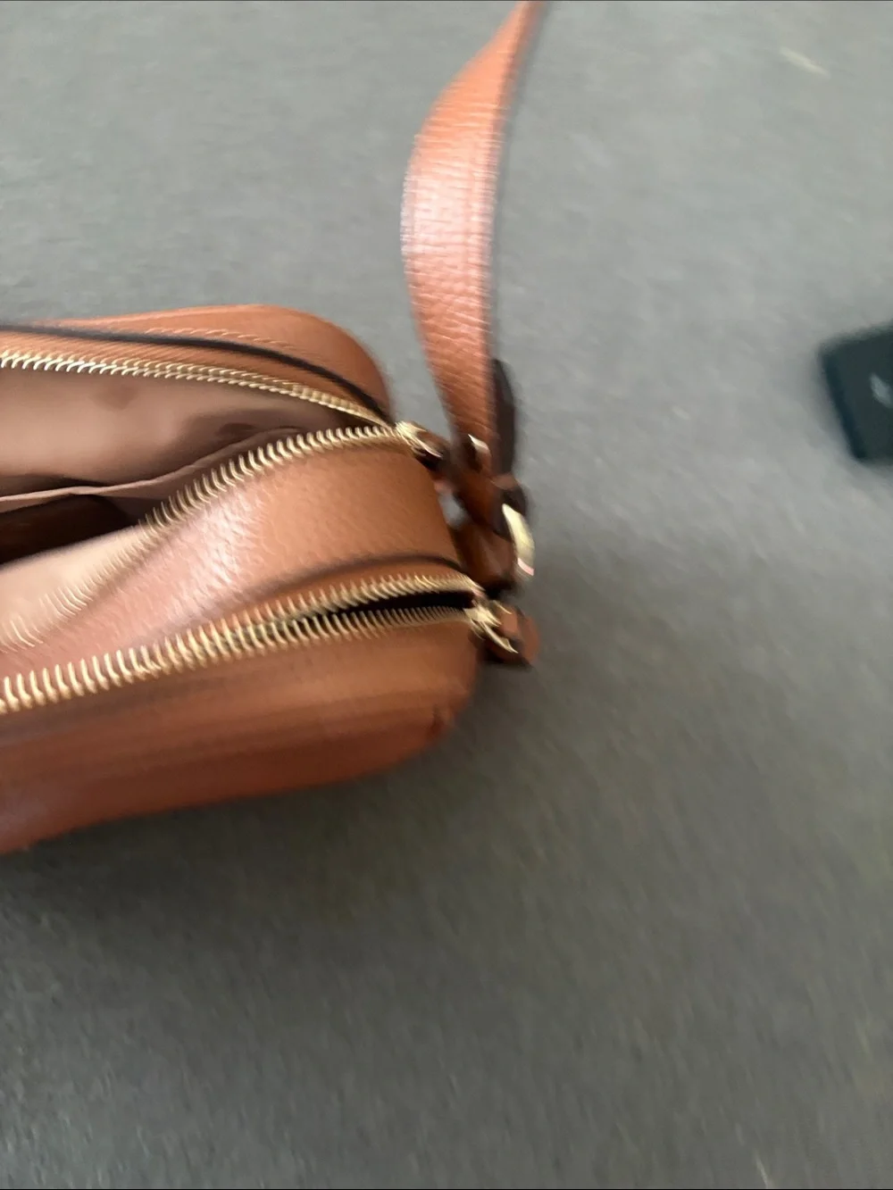 kate spade brown pebbled leather mini crossbody